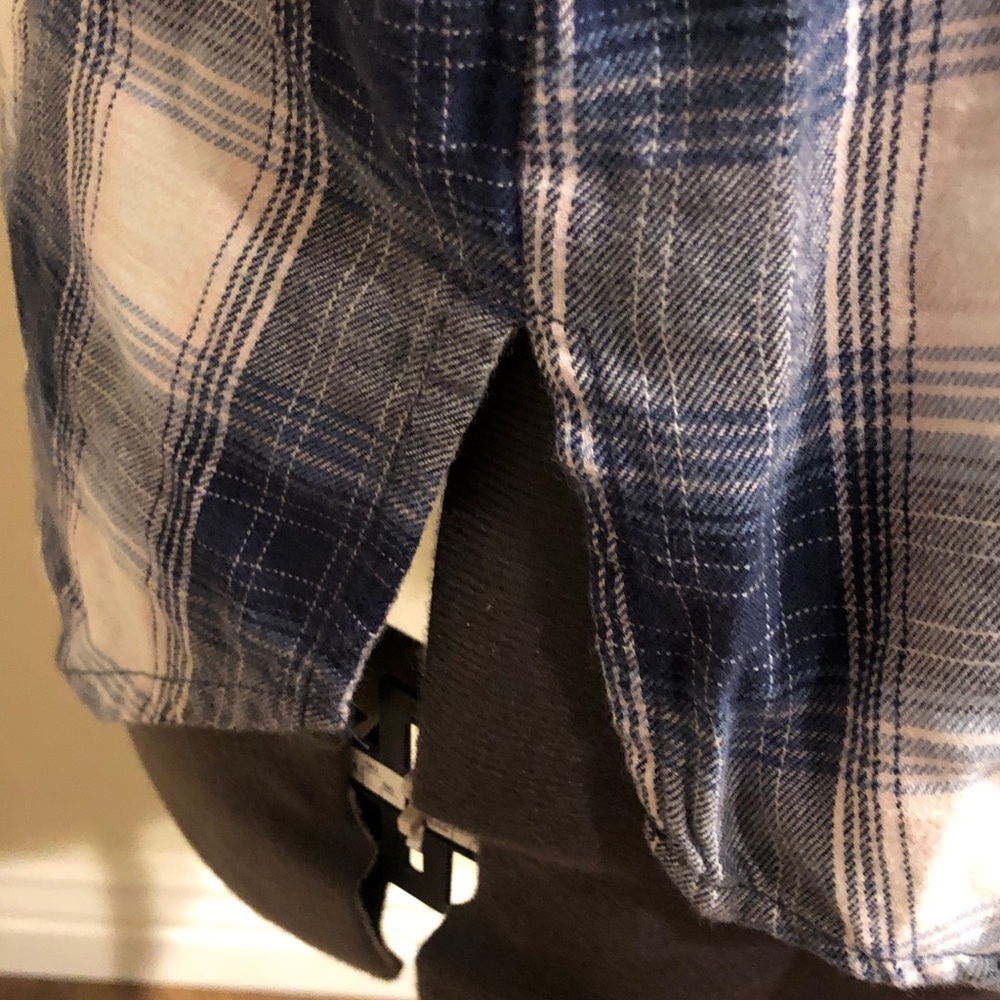 Women’s Blue and White Plaid Shirt - Picture 9 of 12